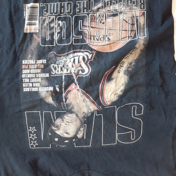 Vintage 2000 Mitchell & Ness Allen Iverson 76ers Tee Shirt Size Small - Picture 10 of 11